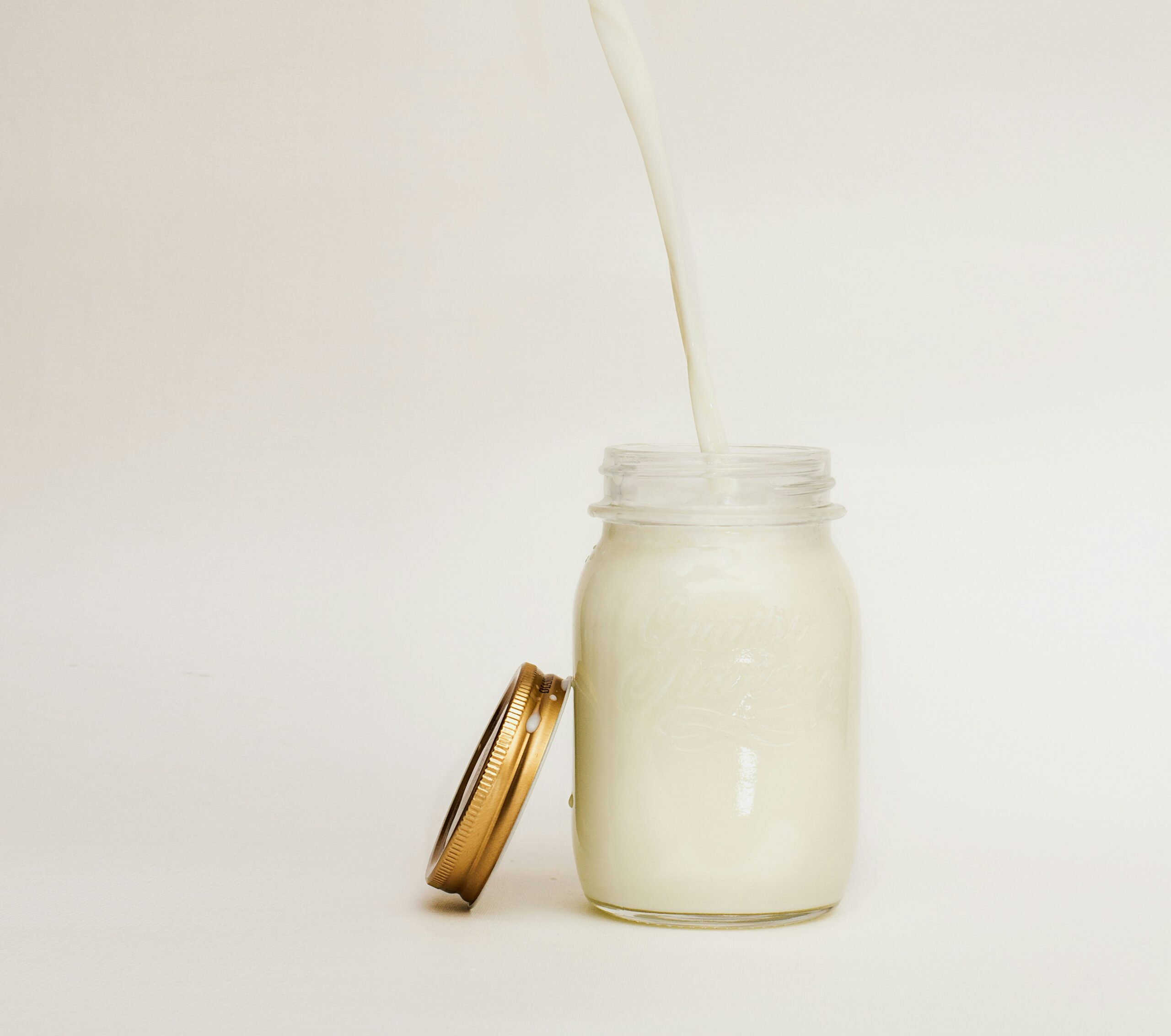 mason jar filled with smoothie